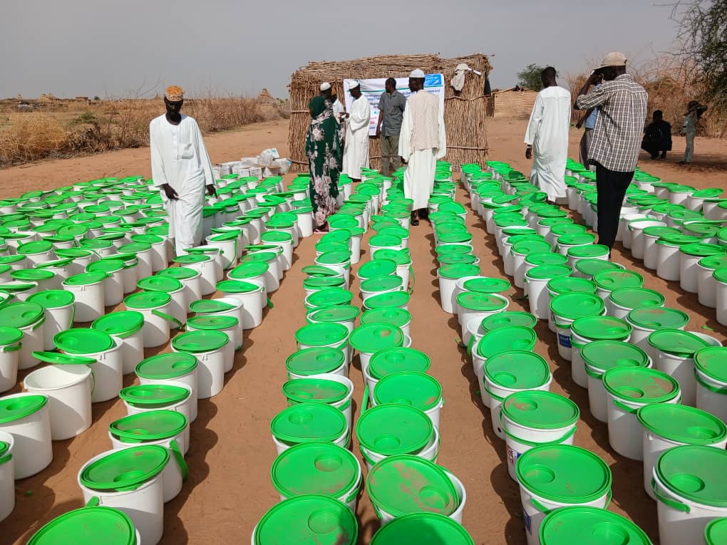 Distribution of supply material in Dar Alsalm, North Darfur-Sudan  
